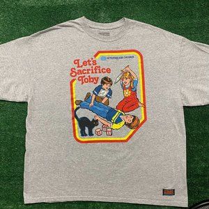 Steven Rhodes Sacrifice Toby T-Shirt Funny Demonic Horror Edgy Skater Dark Humor